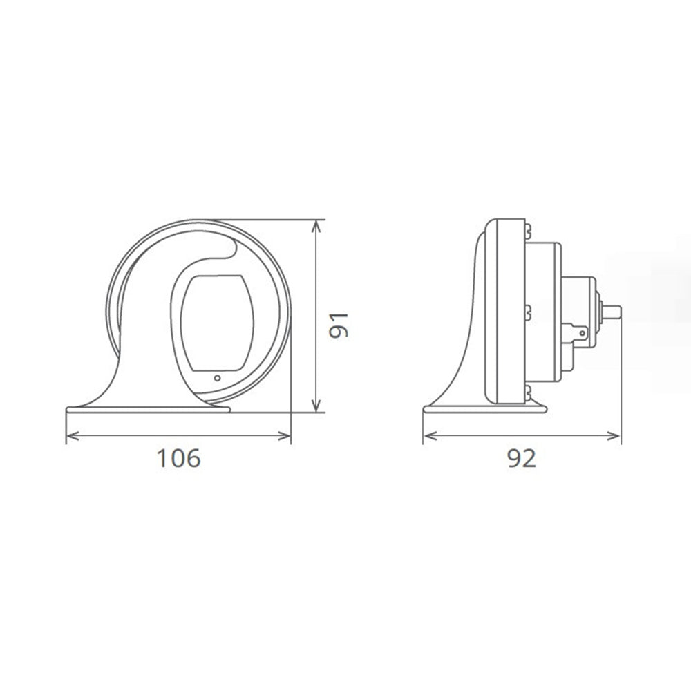 Claxon electromagnetic, tip melc, 24V 3A cu ton jos Seger