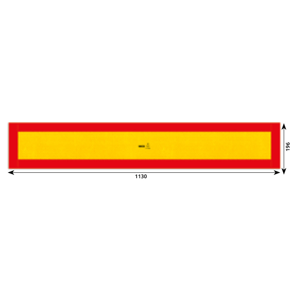 Placa reflectorizanta galben/rosu 1130X196 MM suport aluminiu Hico
