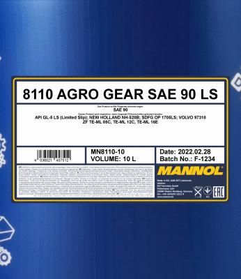 Ulei 8110 AGRO GEAR 90 LS- 10L Mannol