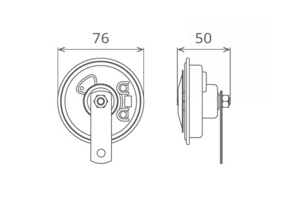  Claxon electromagnetic 12V 3.5A cu ton jos Seger