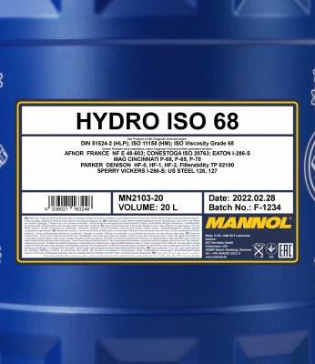 Ulei HYDRO ISO 68 HM- 20L Mannol