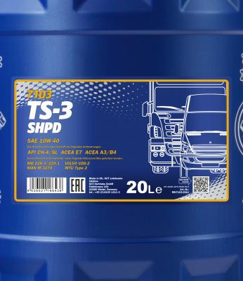 Ulei TS-3 SHPD 10W-40- 20L Mannol