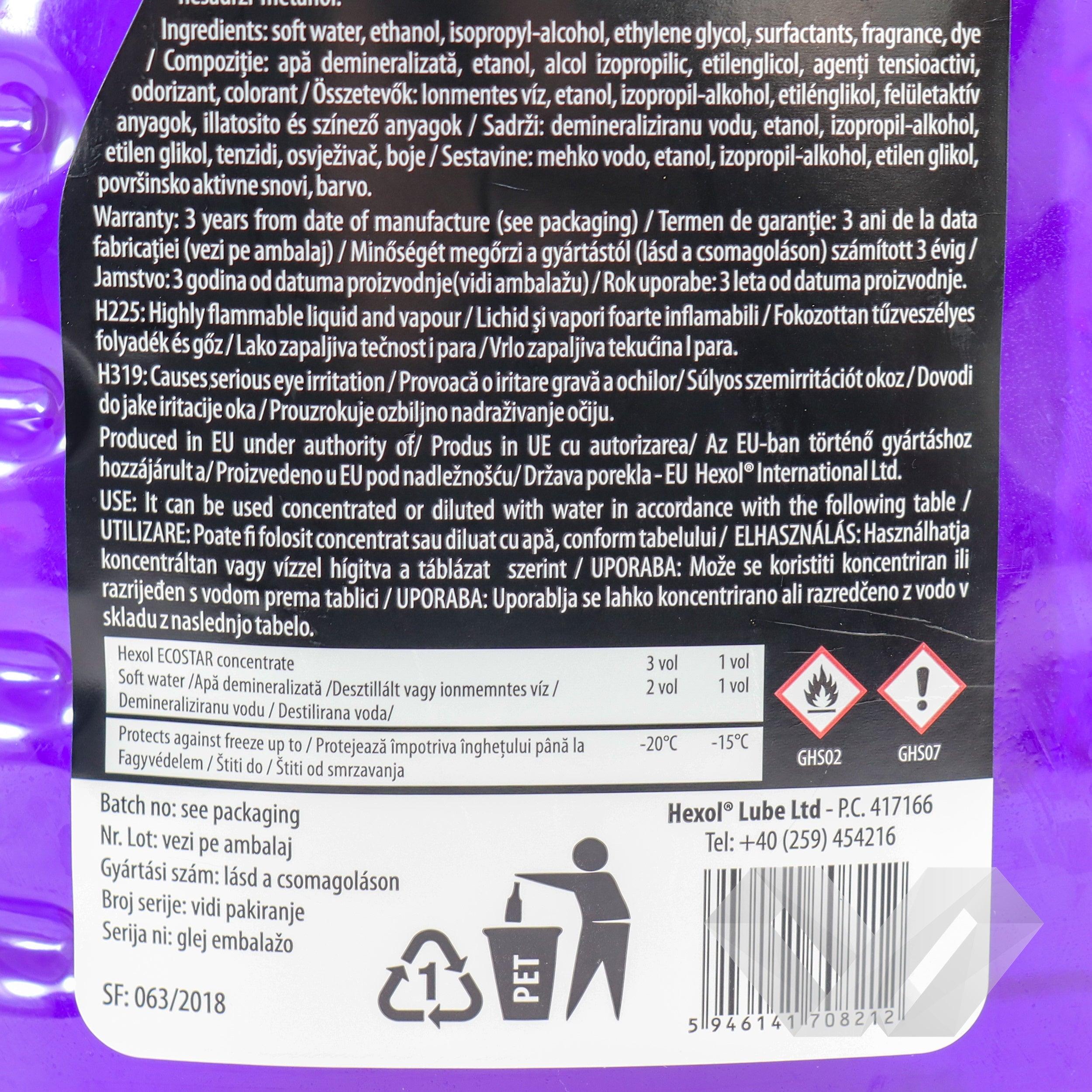 Solutie de parbriz Hexol 4 litri, -40*C