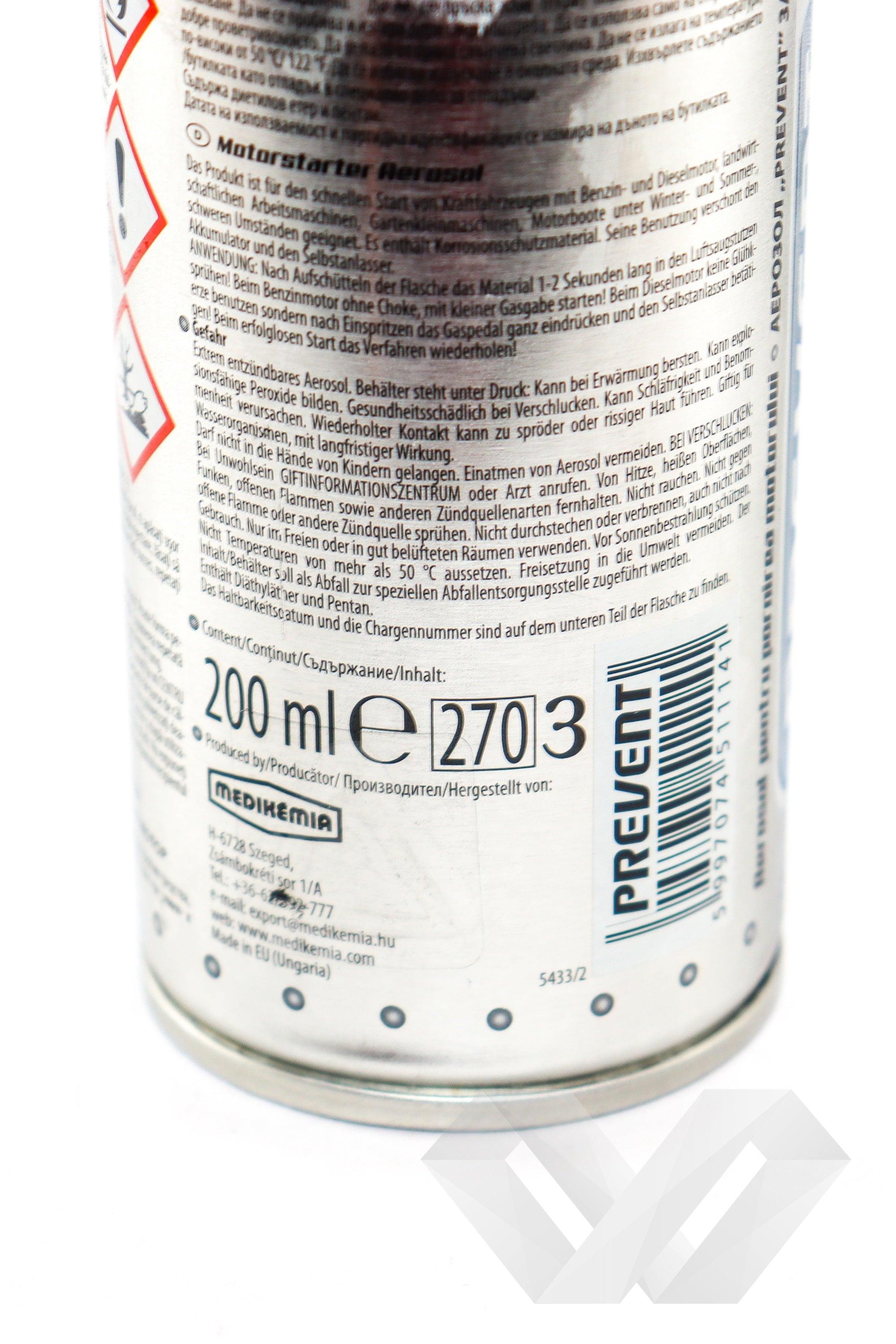 Spray pornire motor Prevent, 200ml