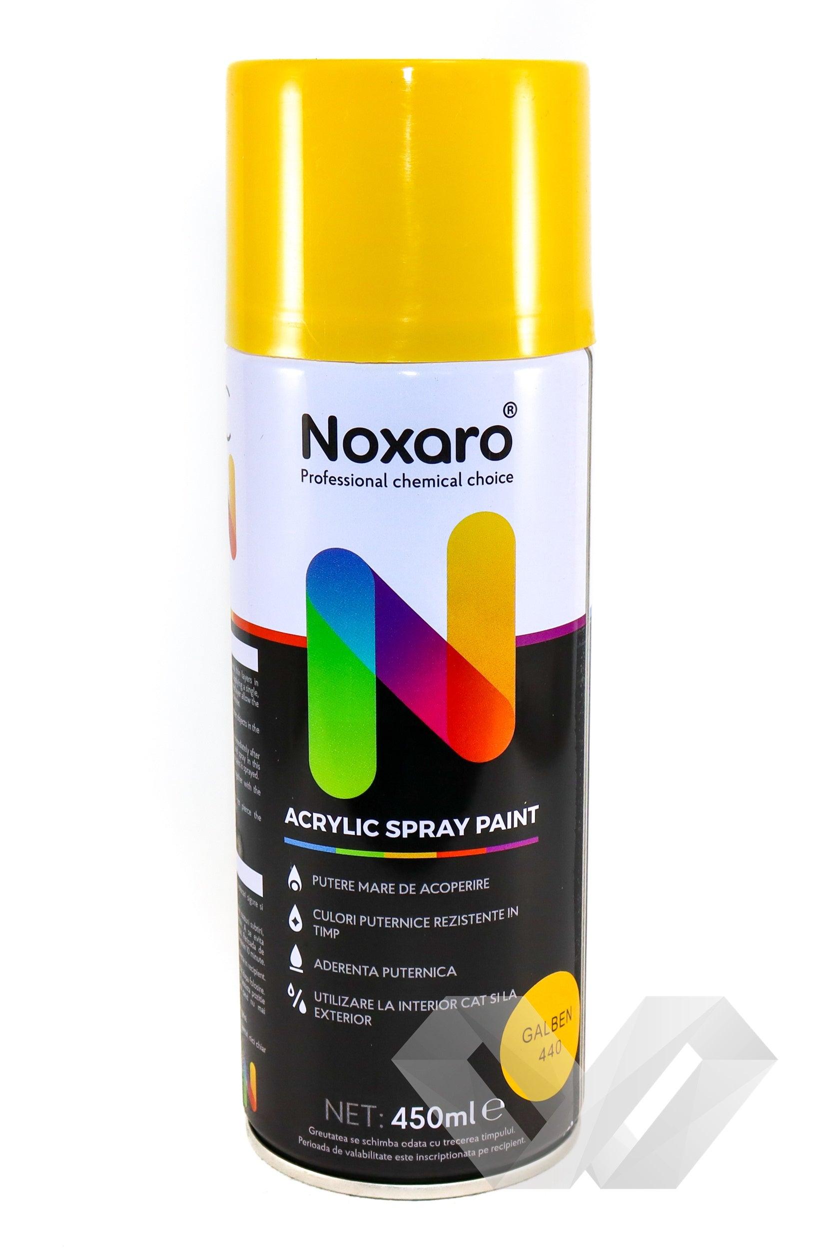 Spray vopsea auto galben Noxaro, 450ml