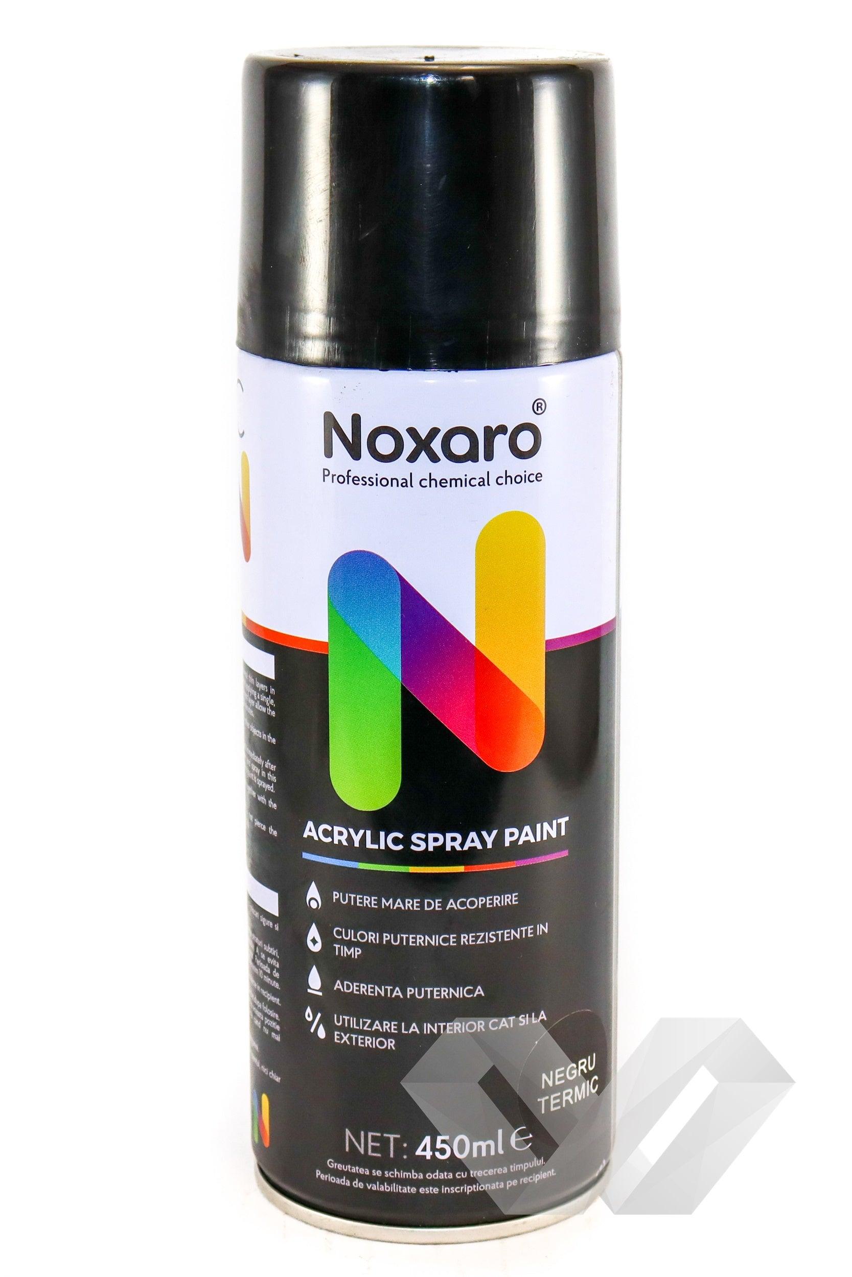 Spray vopsea auto negru termic Noxaro, 450ml